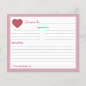 Papier Red Heart Rustic Fête des mariées rose Recette Car (Devant)