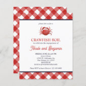 Papier RED Plaid Crawfish Boire la partie d'engagement de (Devant / Derrière)