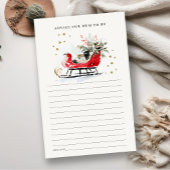 Papier Red Winter Sleigh Advice For Mum To Be Baby Shower