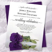 Papier Reflet Royal Purple Rose BUDGET Invitation de mari