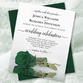 Papier Refléter Emerald Rose BUDGET Invitation de mariage
