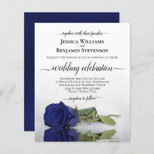Papier Refléter le Rose bleu de la Marine BUDGET Invitati