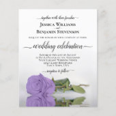 Papier Refléter le Rose de Lavender BUDGET Invitation de (Devant)