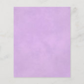 Papier Refléter Lilac Purple Rose BUDGET Mariage Invitati (Dos)