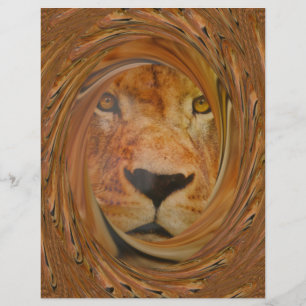 Papier Regal Lion's Face Whirl Artwork Art motif
