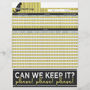 Papier Registre de santé de la créature la plus mignonne