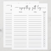 Papier Registre des cadeaux de sympathie et suivi des rem (Devant / Derrière)