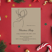 Papier Reinder artisanat beige Noël invitation