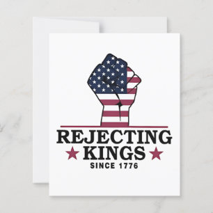 Papier Rejeter les rois depuis 1776 4 juillet anti-Trump