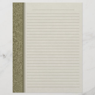 Papier relié à motif tourbillonnant vert olive