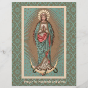 Papier Religieux Catholique Marie Prière Maris et femmes