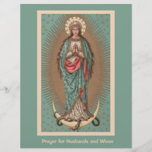 Papier Religieux Catholique Marie Prière Maris et femmes