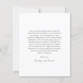 Papier Remerciement de mariage minimaliste photo moderne (Dos)