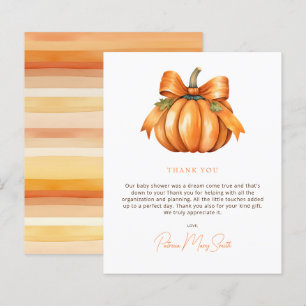 Papier Remerciement pour Baby Shower Petit Citrouille Pas