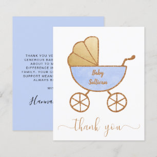 Papier Remerciement pour une Baby Shower pour Garçon Voit