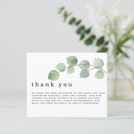 Papier Remerciements de sympathie pour des funérailles éu (Debout devant)