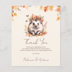 Papier Remerciements pour une Baby Shower Automne de peti