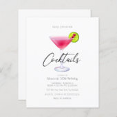 Papier Remise Cosmo Cocktail Invitations (Devant / Derrière)