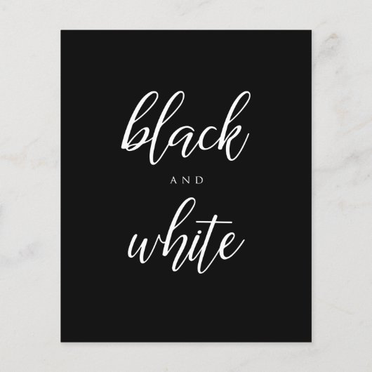 Papier Remise Elegant Black and White Party Invitations (Dos)
