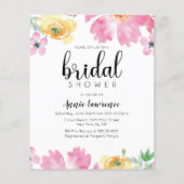 Papier Remise Floral Bridal Shower Invitations (Devant)