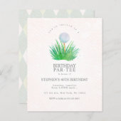 Papier Remise Golf Anniversaire Fête Invitations (Devant / Derrière)