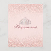 Papier Remise Rose Gold Parties scintillant Quinceanera I (Dos)