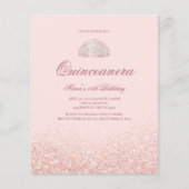 Papier Remise Rose Gold Parties scintillant Quinceanera I (Devant)