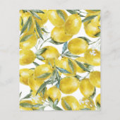 Papier Remise Vibrant Citron nuptiale Invitations de douc (Dos)