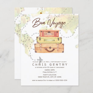 Papier Remise Voyage Retraite Invitations de partie