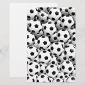 Papier Rempli De Boules De Football (Devant / Derrière)