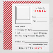 Papier Remplissez la lettre blanche à Père Noël (Devant / Derrière)