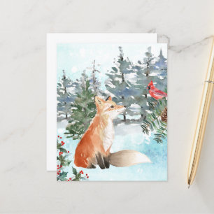 Papier Renard de Noël de bois budgétaire