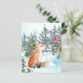 Papier Renard de Noël de la forêt à petit budget (Debout devant)