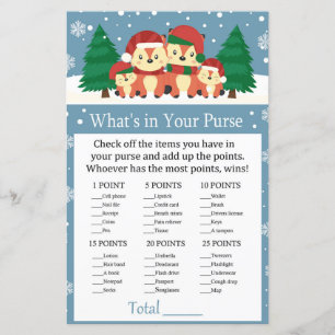 Papier Renard d'hiver Qu'y a-t-il dans votre sac à main