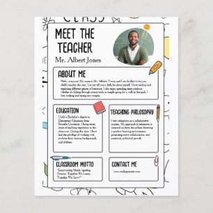 Papier Rencontrez l'enseignant Moderne Retour à l'école F