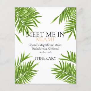 Papier Rencontrez-moi Miami Bachelorette Party Vacay Itin