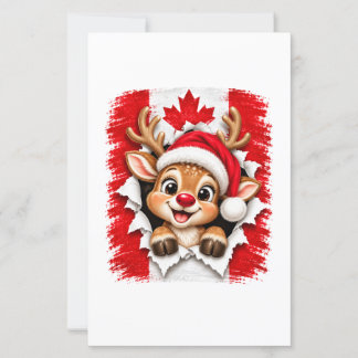 Papier Renne de Noël canadien