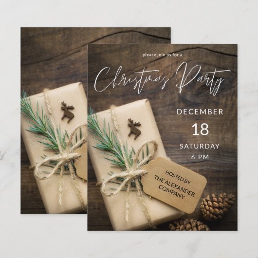 Papier Rennes budgétaires et fête de Noël actuelle (Devant / Derrière)