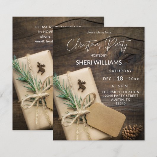 Papier Rennes budgétaires et fête de Noël actuelle 2 (Devant / Derrière)