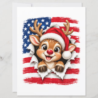 Papier Rennes de Noël américains