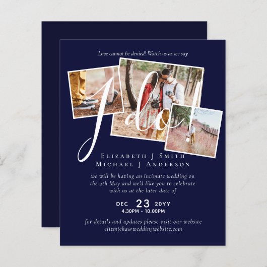 Papier Report mariage Changement de date Réception (Devant / Derrière)