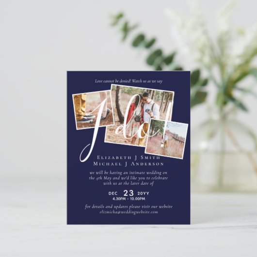 Papier Report mariage Changement de date Réception (Debout devant)