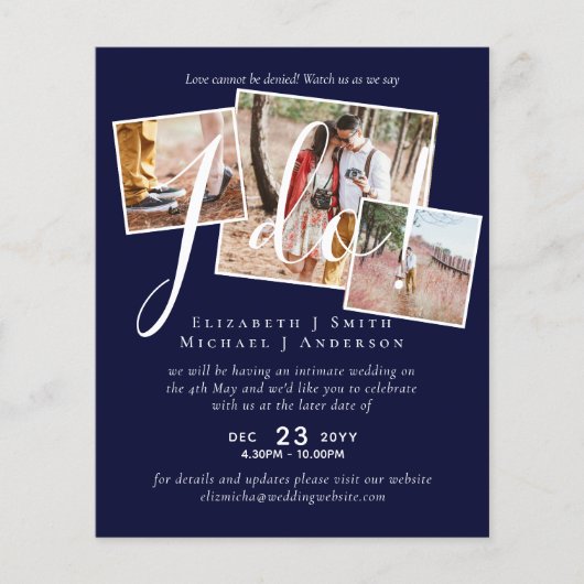 Papier Report mariage Changement de date Réception (Devant)