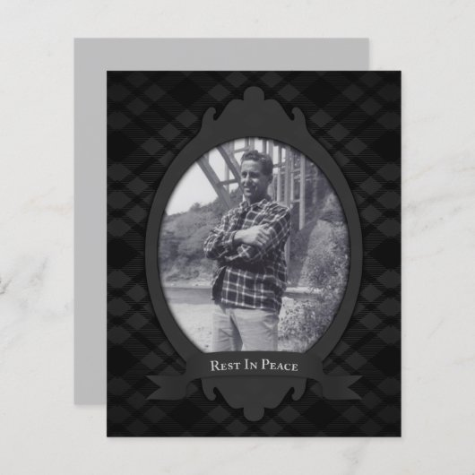 Papier repos dans le service funéraire de paix (Devant / Derrière)