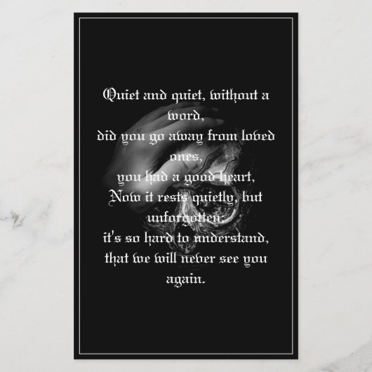 Papier Repose en paix, mon ami (Dos)