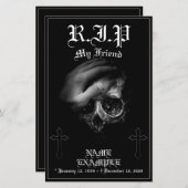 Papier Repose en paix, mon ami (Devant / Derrière)