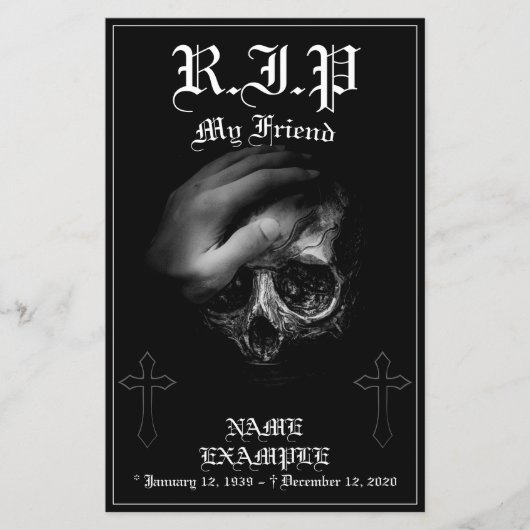 Papier Repose en paix, mon ami (Devant)