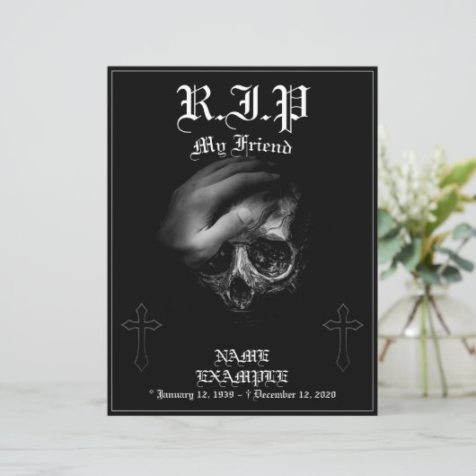 Papier Repose en paix, mon ami (Debout devant)