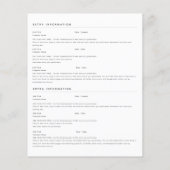 Papier Reprendre photo Contact Blanc Moderne (Dos)