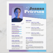 Papier Reprise bleu violet (Modèle) (Devant / Derrière)